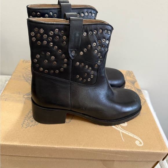 Free People Harmony black studded boots NEW 8 - Picture 5 of 7